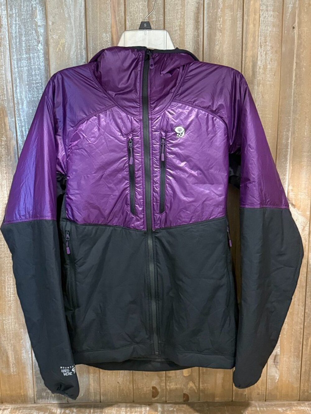 Mountain Hardwear Cortina Hoody Jacket Men's Medium Black Purple Alpine New
